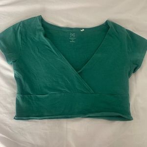 pacsun cropped wrap top